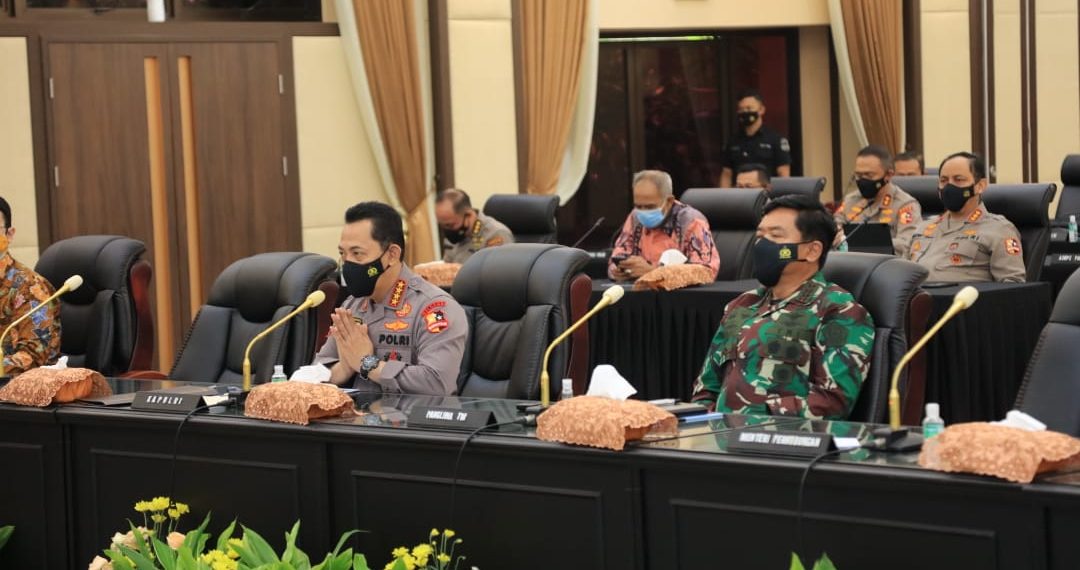 Kapolri – Panglima TNI – Kementerian Rapat Bahas Operasi Ketupat 2021