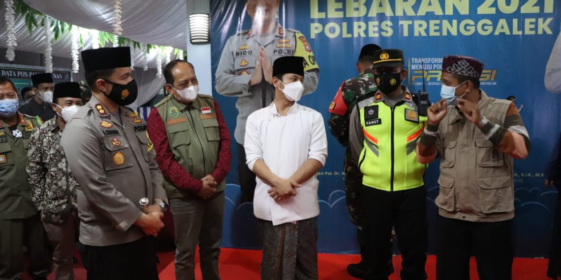 Kunjungi pos pengamanan, Kapolres Trenggalek: Pastikan pengamanan maksimal dan kondusif