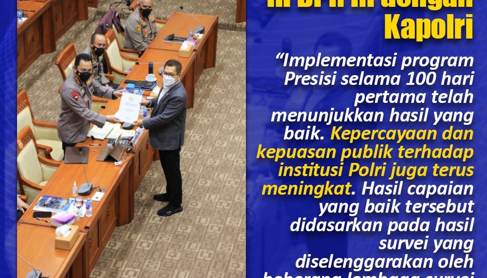 Raker Bersama DPR, Kapolri Paparkan Capaian Program Polri Presisi
