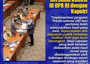 Raker Bersama DPR, Kapolri Paparkan Capaian Program Polri Presisi