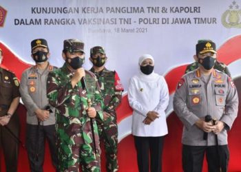 Panglima TNI dan Kapolri Keliling Jabar, DIY, Jatim dan Jateng Tinjau Vaksinasi Massal dan Pos Penyekatan