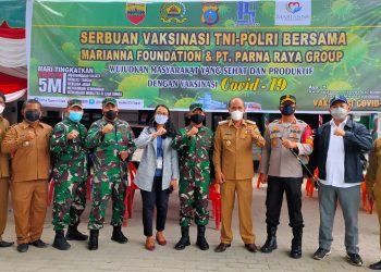 TNI Polri dan Yayasan Marianna Gelar Serbuan Vaksinasi Covid-19 di Samosir