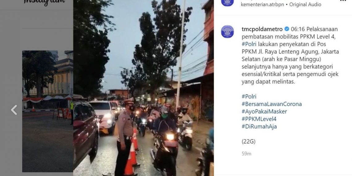 Pagi Ini Petugas Sudah Berjaga di Titik Penyekatan PPKM Level 4 Jilid II