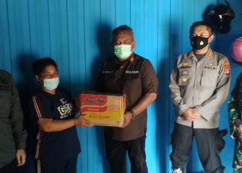 Kapolres Gunung Mas Bersama FKPD Kunjungi Warga Terdampak Banjir