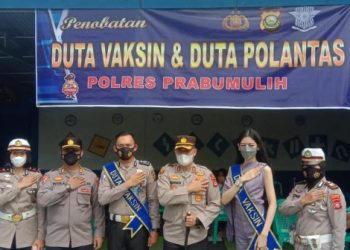 Polres Prabumulih Giat Vaksinasi Mobile Serta Melaksanakan Penobatan Duta Vaksin