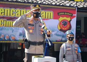Kapolres Cimahi Gelar Apel Siaga Bencana Alam, Antisipasi Memasuki Musim Penghujan
