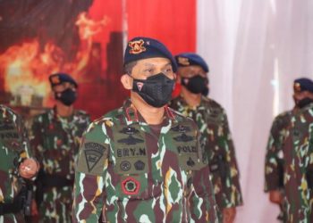Upacara HUT Korps Brimob Polri ke-76, Wakapolda Ikuti Upacara Virtual di Satbrimob Polda Banten