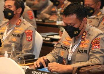 Kapolda Banten Hadiri Apel Kasatwil Polri Tahun 2021 di Bali