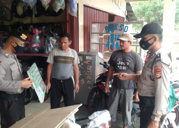 Tegakkan Prokes, Polisi Kecamatan Bandar Sei Kijang Gencar Lakukan Operasi Yustisi