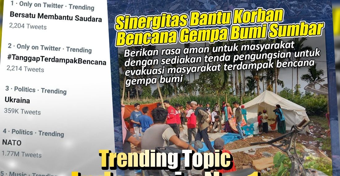 Warganet Dukung Sinergitas Polri Tanggap Terdampak Bencana, Trending No.1 Twitter