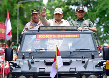 kedatangan Presiden Prabowo di Akademi Kepolisian Semarang