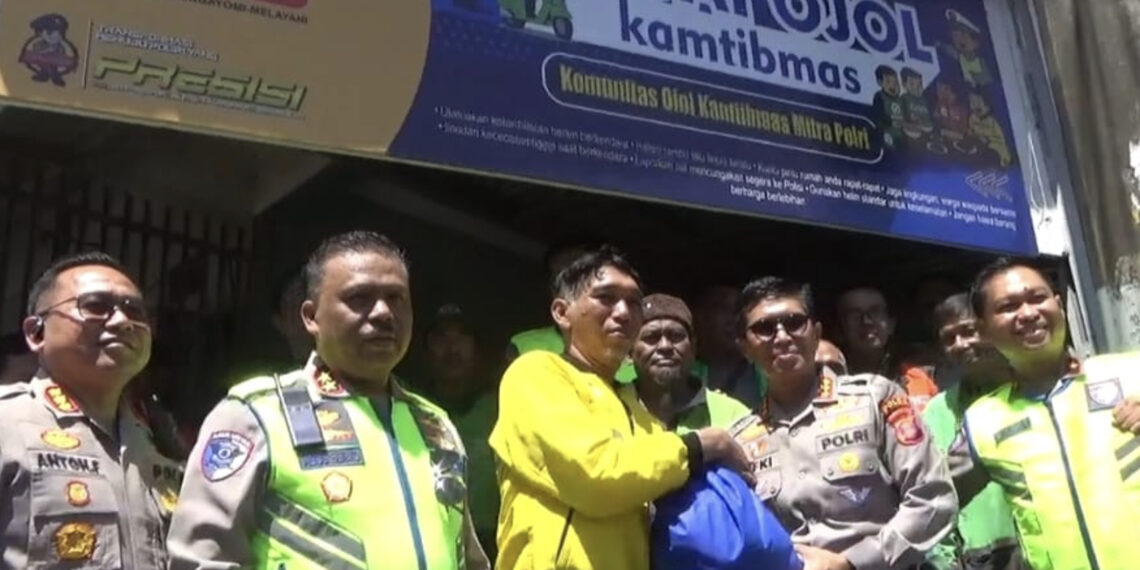 Kakorlantas Menyapa Driver Ojol Kamtibmas Polda Kaltim, Pererat Sinergi