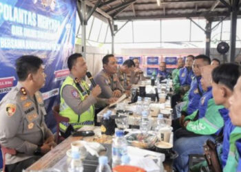 Polantas Menyapa dengan Ojol Sukabumi